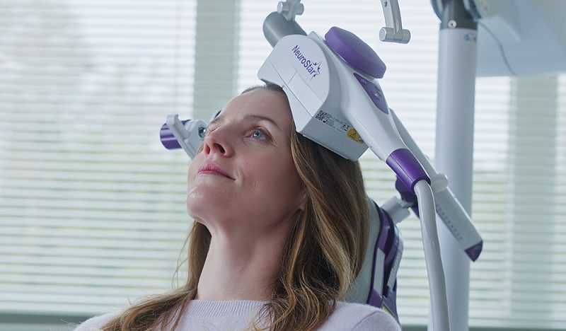 Woman Receiving NeuroStar Treatment